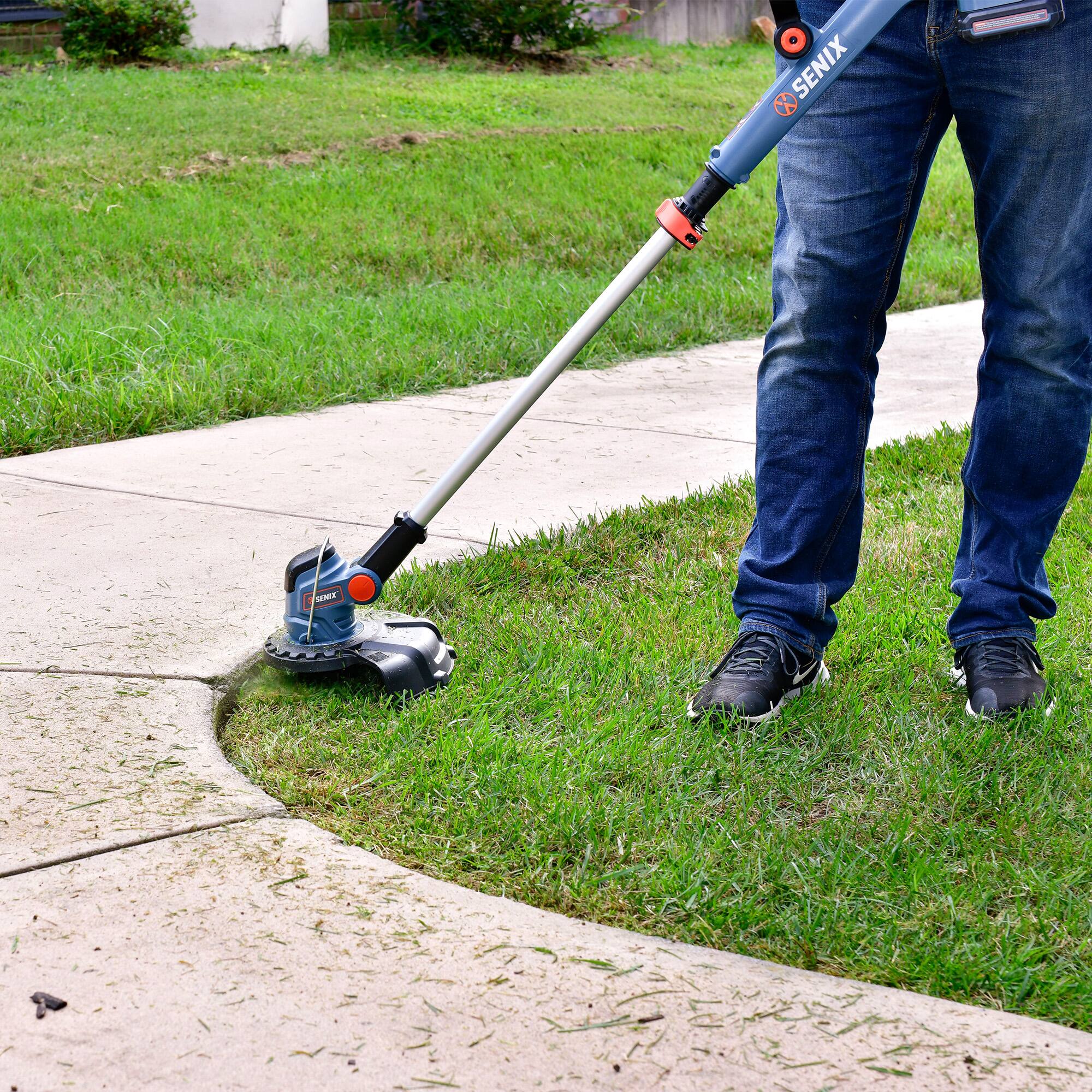 Back. SENIX - X2 20V Max* 10" Cordless String Trimmer (2.5 Ah Battery & Charger Included) - Blue.