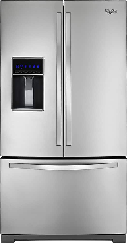 Front Zoom. Whirlpool - 25 Cu. Ft. French Door Refrigerator with Thru-the-Door Ice and Water - Stainless Steel.