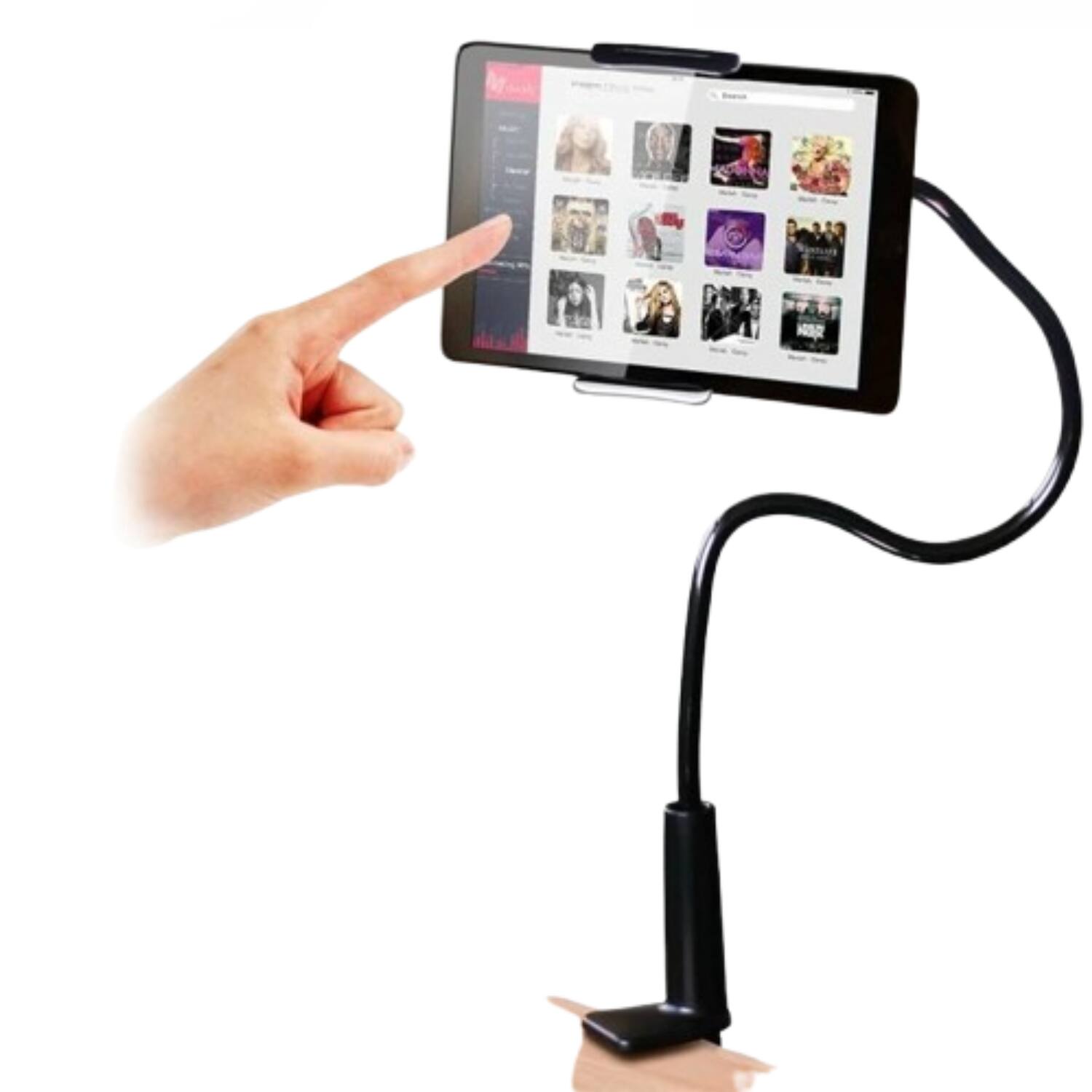 Left. Stock Preferred - Flexible Lazy Bracket Mobile Phone Holder Stand Black - Black.
