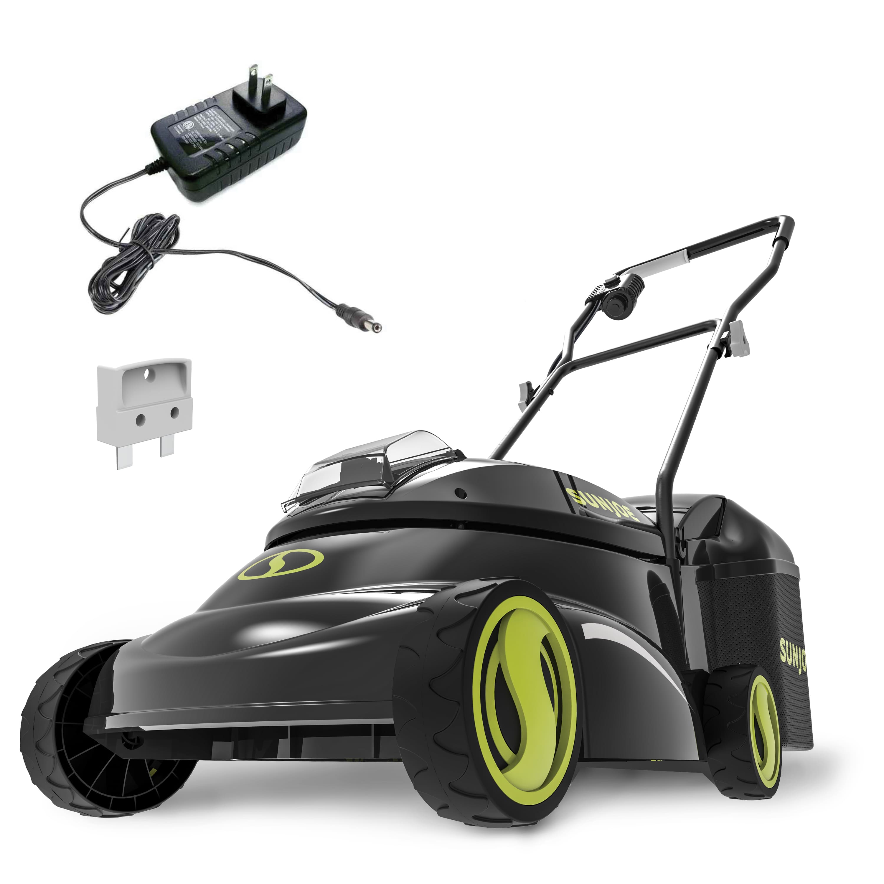 Sun Joe - 28V Cordless Electric 14" Push Behind Lawn Grass Mower, MJ401C - Green