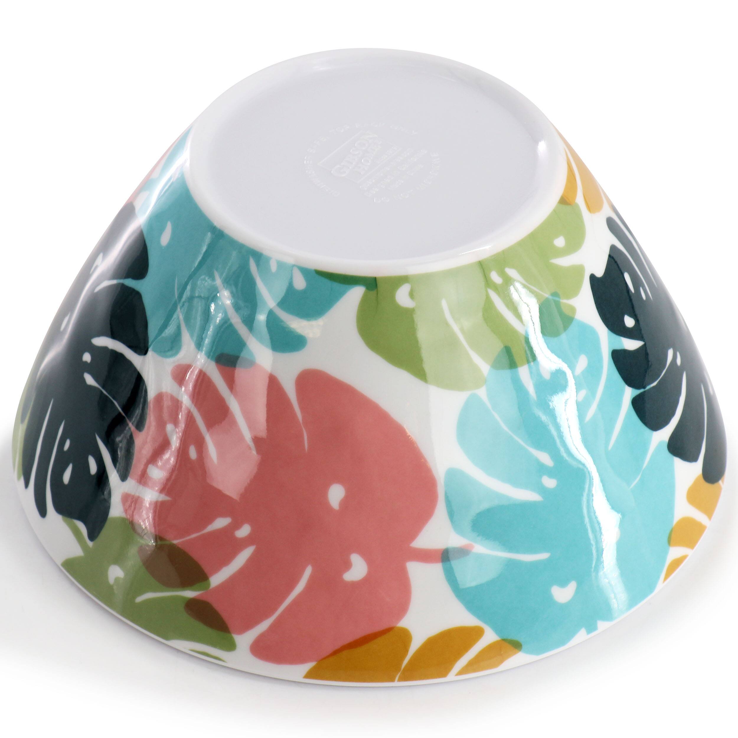 Alt View 2. Gibson - Gibson Home Tropical Sway 12 Piece 6 Inch Melamine Bowl Set in Multi Color Leaf - Multi.