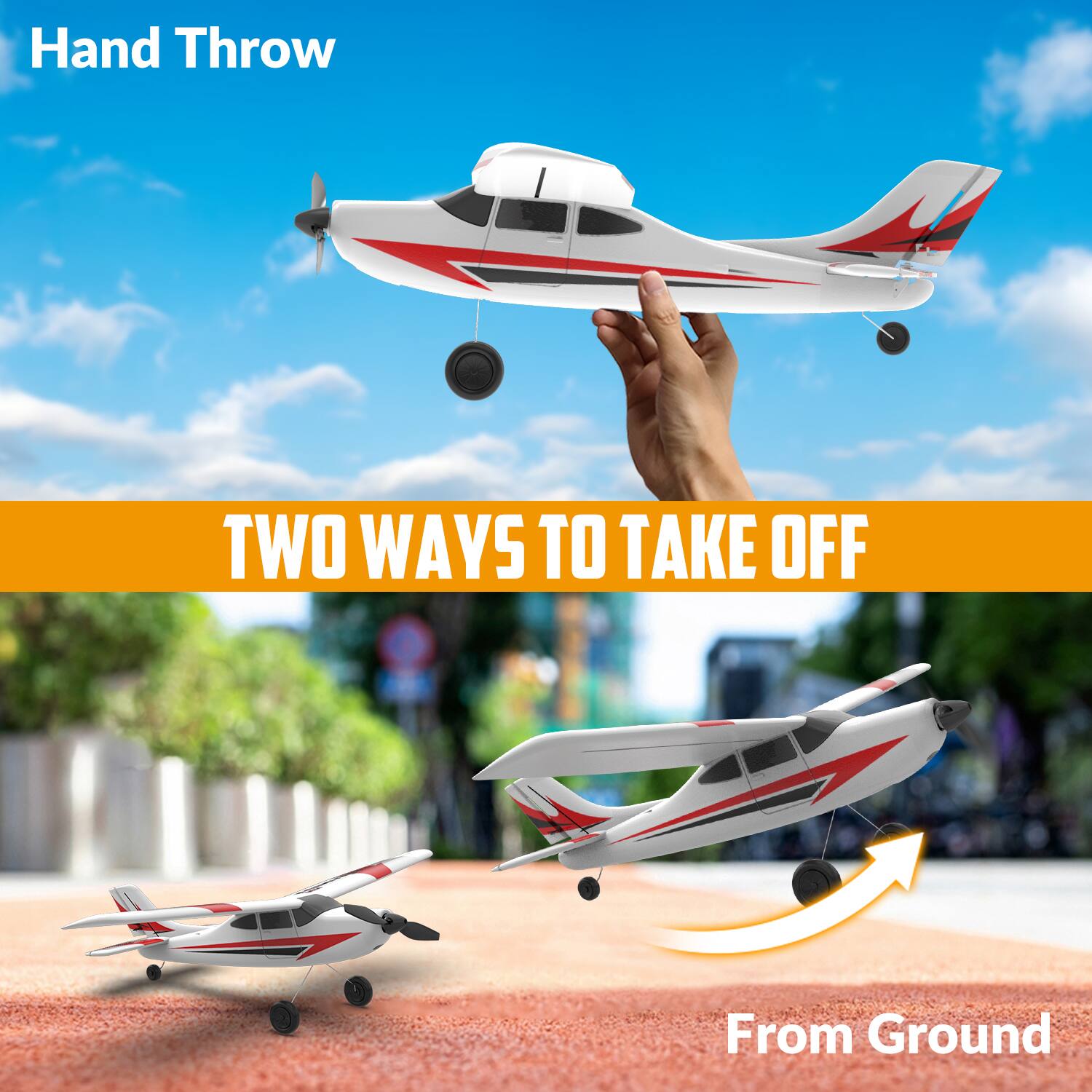 Hand Throw

TWO WAYS TO TAKE OFF

From Ground
