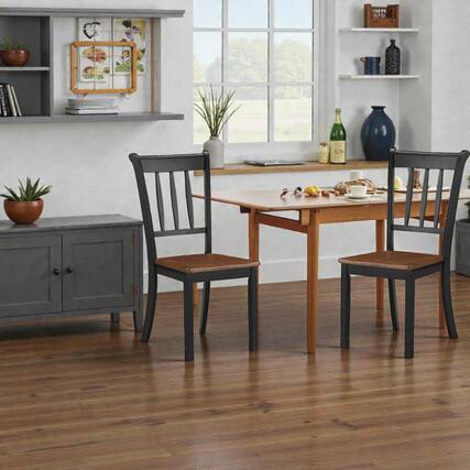 Front. Hivvago - Two-Piece 26" Bar Stool Set Featuring Supportive Back and Built-In Footrest - Black.
