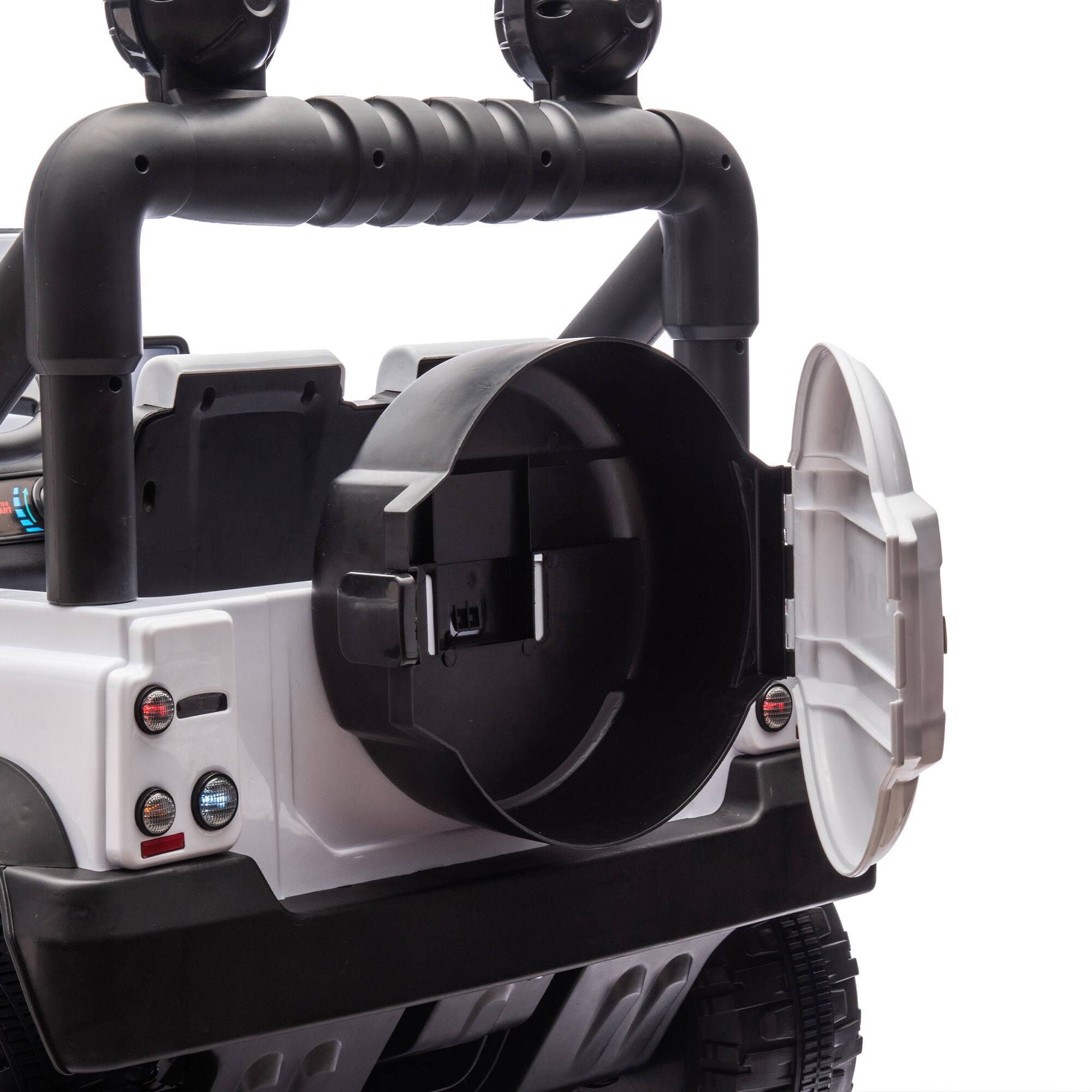 Alt View 8. BreeBe - Licensed Land Rover Defender Volta 5008 24V Kids Ride-On Car 2WD, Parents Control, Bluetooth, Music, LED Lights - White.