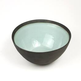 Euro Ceramica Home - Diana 9-inch Professional Porcelain Serving Bowl - tint; gray