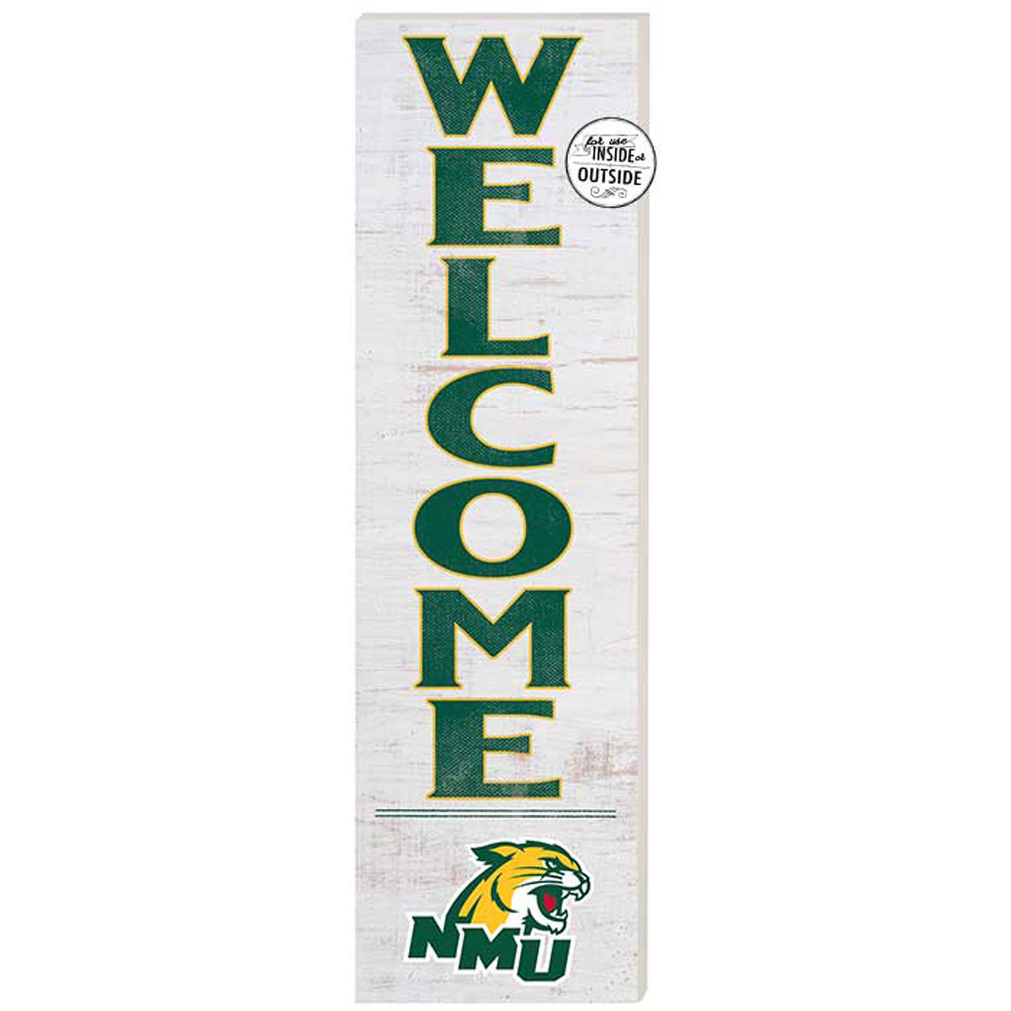 White Northern Michigan Wildcats 10'' x 35'' Indoor/Outdoor Welcome Sign