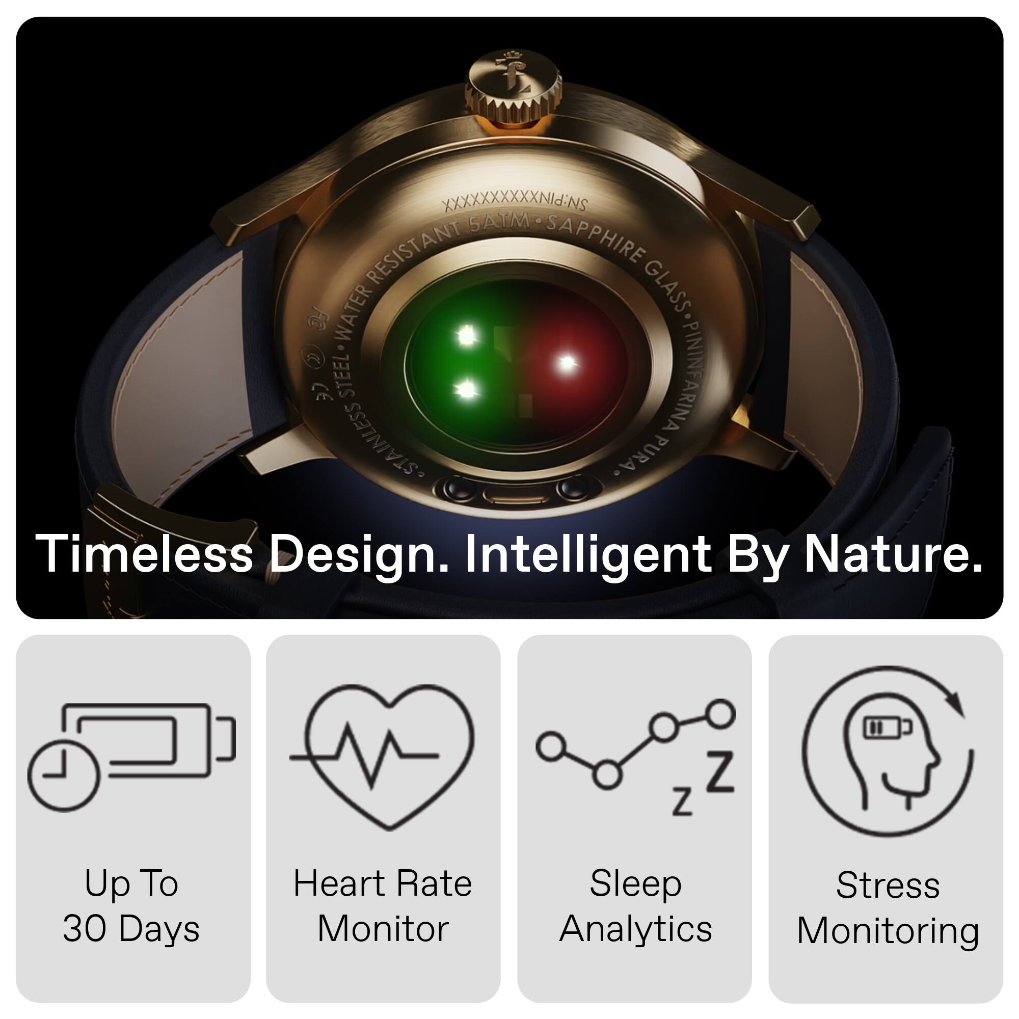 2:XxXXXXXXXX SATM - RESISTANT SAPPHIRE WATER GLASS FC 3 STEEL PININFARINA STAINLESS PURA

Timeless Design. Intelligent By Nature.

Up To 30 Days Heart Rate Monitor Sleep Stress Analytics Monitoring