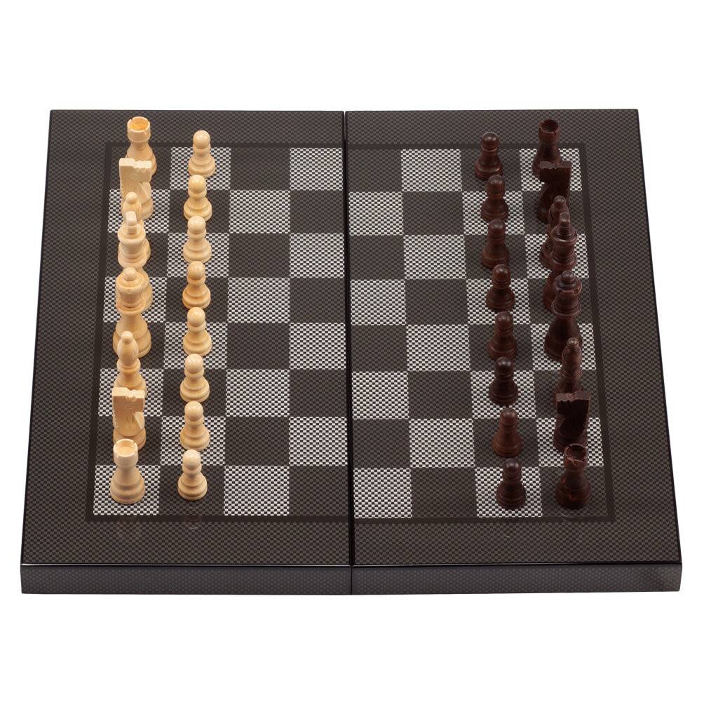 Alt View 4. GSE Games & Sports Expert - 10-Inch Wooden 3-in-1 Travel Size Chess Checkers Backgammon Board Game Combo Set for Kids & Adults.