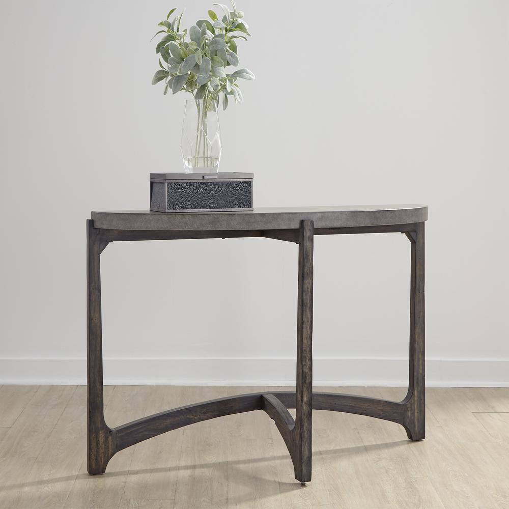 Alt View 6. Liberty Furniture Industries - Cascade Cascade sofa table in Wirebrush Rustic Brown - Brown.