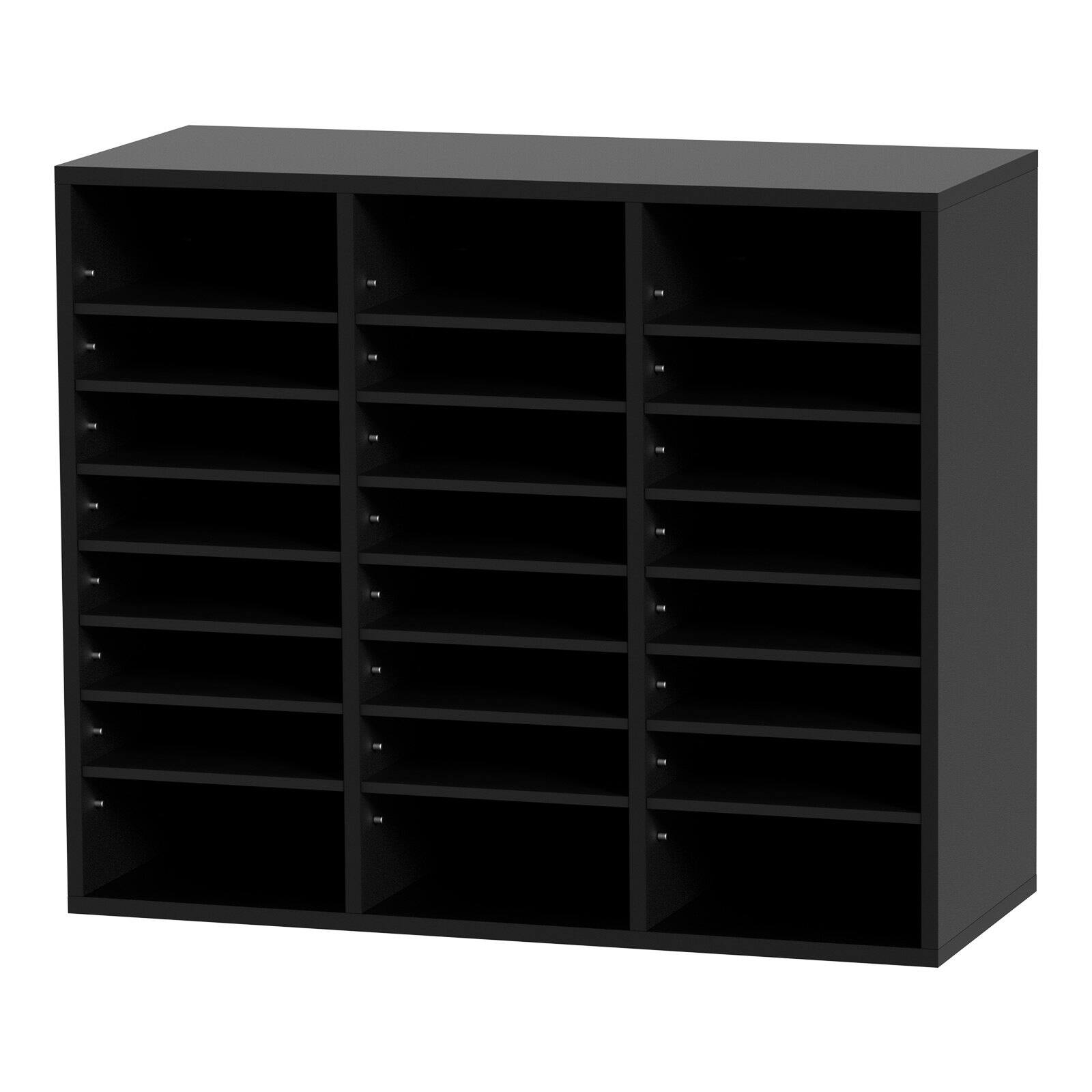 Alt View 8. Glintex - Wood Literature Organizer 24 Compartments File Sorter with Removable Shelves for Office Home Classroom Mailroom.