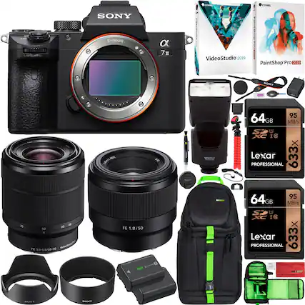 SONY α7 III E-mount
VideoStudio 2019 COREL
PaintShop Pro 2019
SONY FE 3.5-5.6/28-70
SONY FE 1.8/50
VIVITAR
Lexar PROFESSIONAL 633x 64GB 95 MB/s
Lexar PROFESSIONAL 633x 64GB 95 MB/s
SONY Camera Bag
SONY Lens Cap
SONY Lens Cap