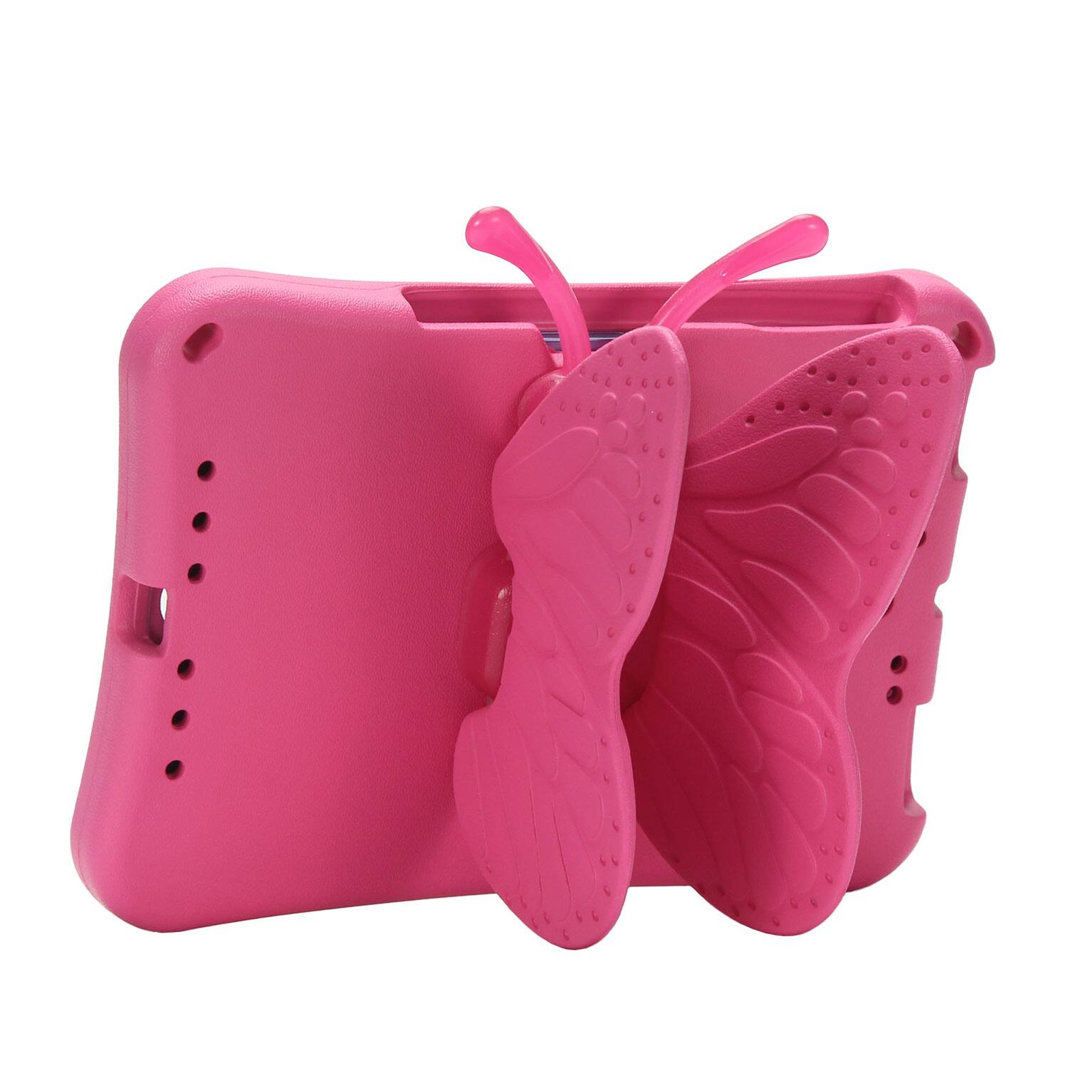 Alt View 3. Dteck - Kids Butterfly Case for Apple iPad mini (A17 Pro) 2024 & iPad mini 6th/5th/4th Gen,3D Cartoon EVA Shockproof Stand Cover - Rose.