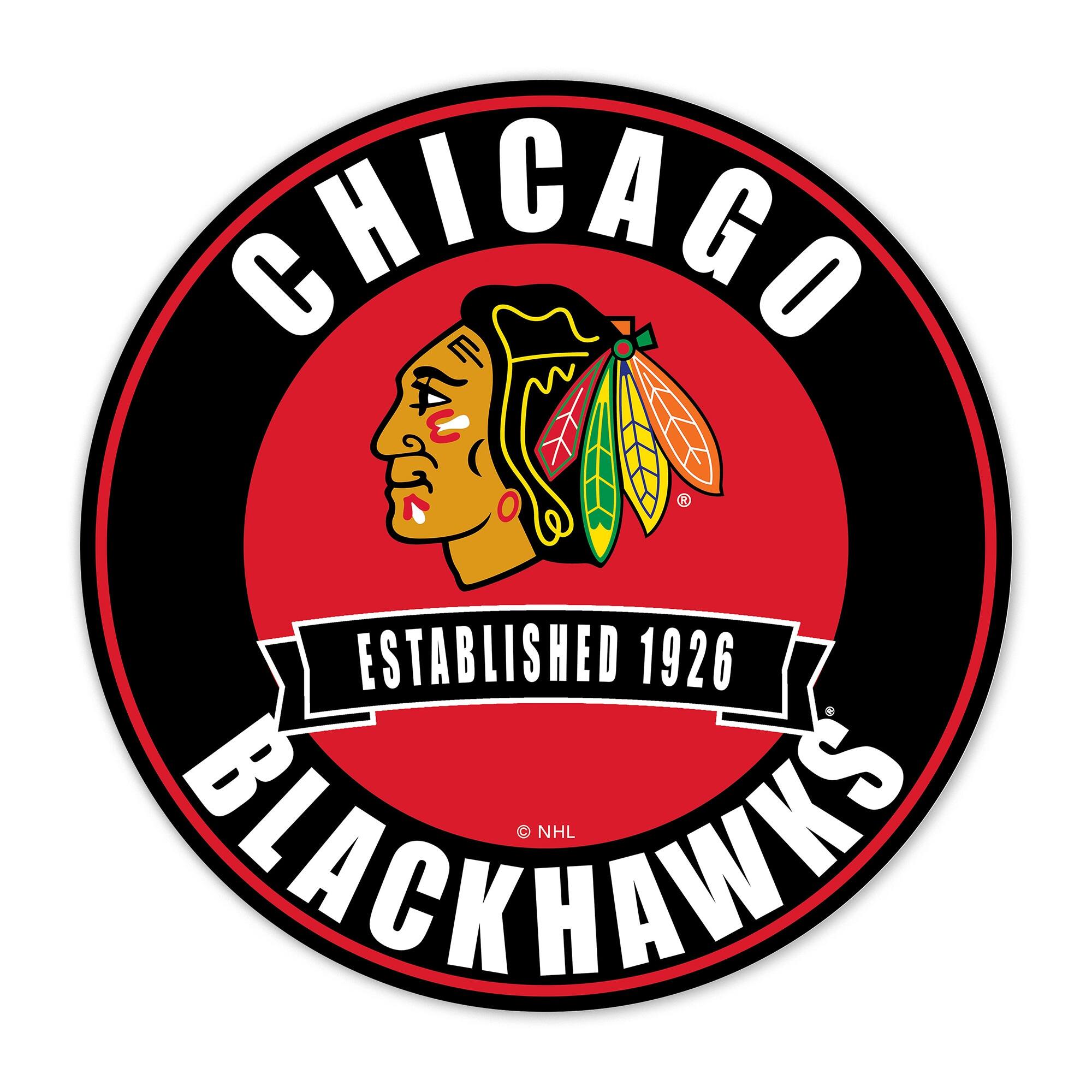Chicago Blackhawks 24" Circle with Banner