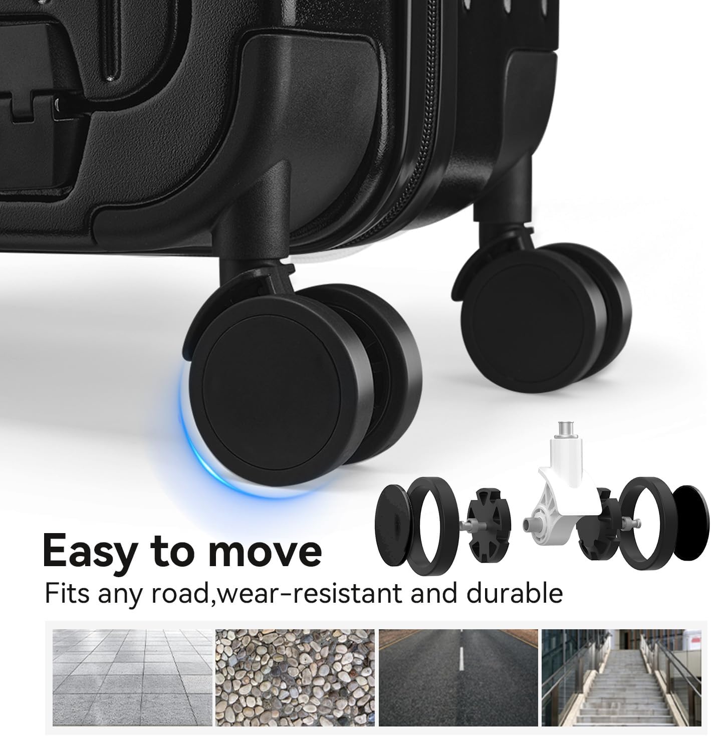 Easy to move  
Fits any road, wear-resistant and durable