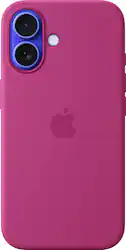 Apple - iPhone 16 Silicone Case with MagSafe - Fuchsia - Front_Zoom