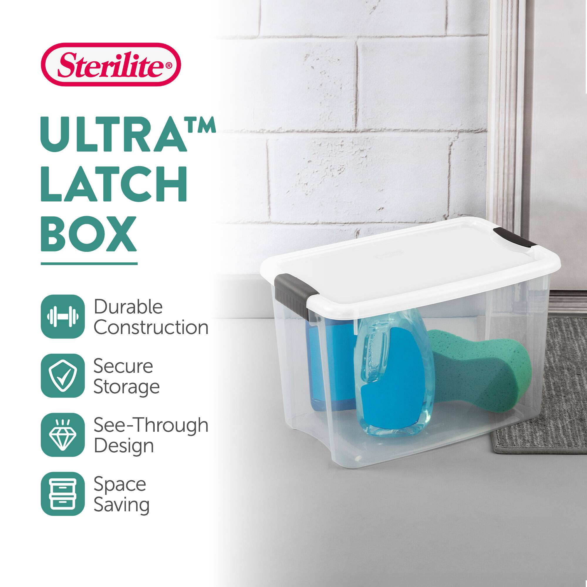 Sterilite™ ULTRA™ LATCH BOX

- Durable Construction
- Secure Storage
- See-Through Design
- Space Saving