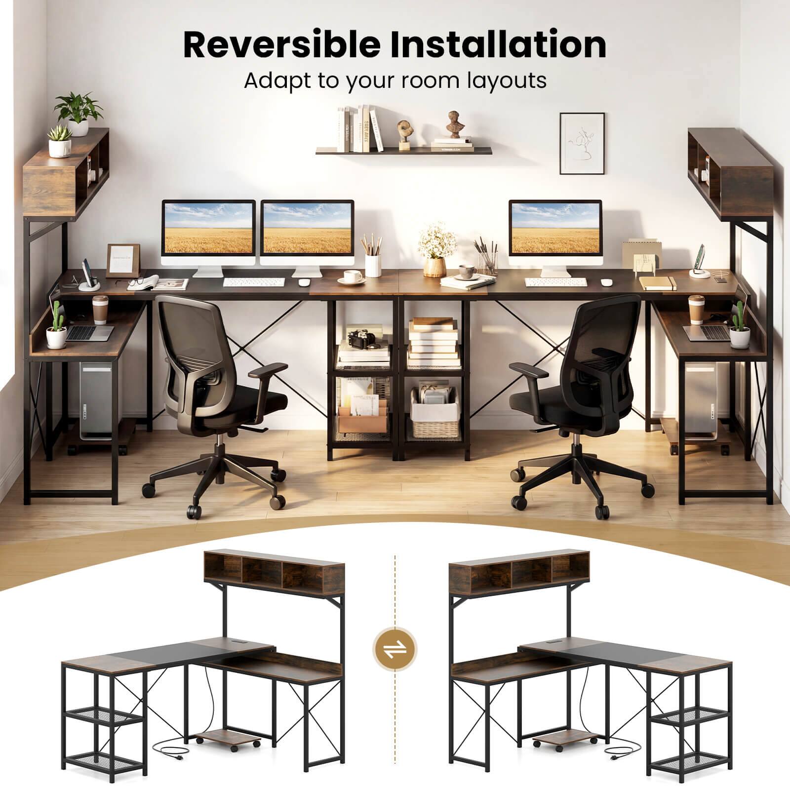 Reversible Installation  
Adapt to your room layouts
