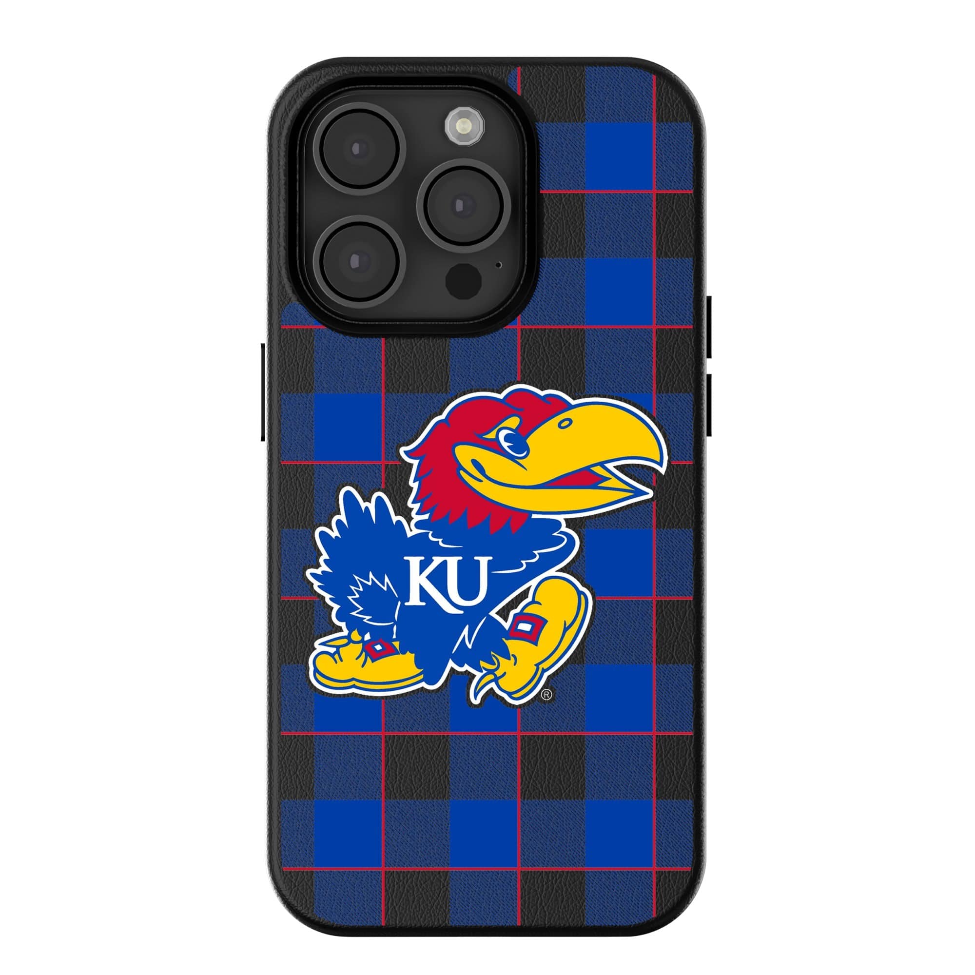 Keyscaper - NCAA - Kansas Jayhawks Plaid Magnetic Bump iPhone Case - 15 Plus - Black price history on PriceWatchPro