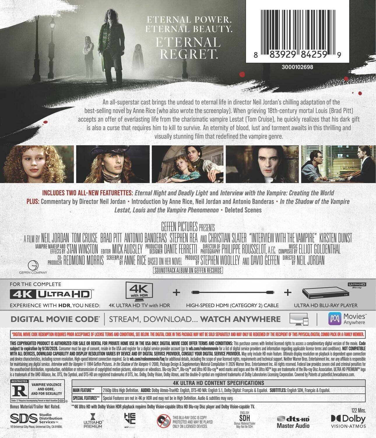 Alt View 1. Interview with the Vampire (4K Ultra HD + Digital) [UHD].