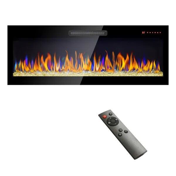 Angle. AOSTIRMOTOR - 50 inch Infrared Heating Electric Fireplace Insert with Log Set and Realistic Flame.