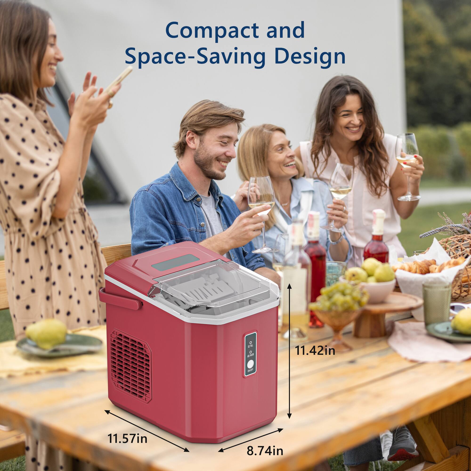 Compact and Space-Saving Design
11.42in
11.57in
8.74in