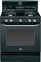GE - Artistry Series 30" Freestanding Gas Range - Black-Front_Standard