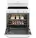 Left. GE - Artistry Series 5.0 Cu. Ft. Freestanding Electric Range - White on white.