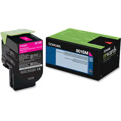 Front. Lexmark - 80C1Sm0 801Sm Magenta Standard Yield - Magenta.