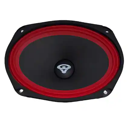 Front. Cerwin Vega - Cerwin Vega - CVP69 Pro Series 6"x9" Full Range Speaker 4Ω (Single Speaker) - Black and Red.