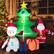 Alt View 3. Costway - 7.2 FT Inflatable Christmas Decoration Lighted Blow up Christmas Tree w/ Santa Claus - Multicolor.