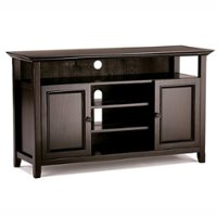 Simpli Home - Amherst TV Cabinet for Most TVs Up to 60" - Dark Brown - Front_Zoom