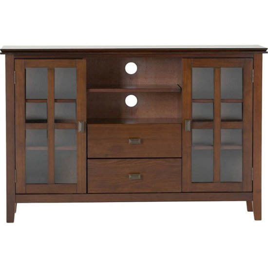 simpli home - artisan tv cabinet for most tvs up to 60" - brown