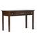Front. Simpli Home - Avalon Rectangular Pine Wood 3-Drawer Table - Rich Tobacco Brown.