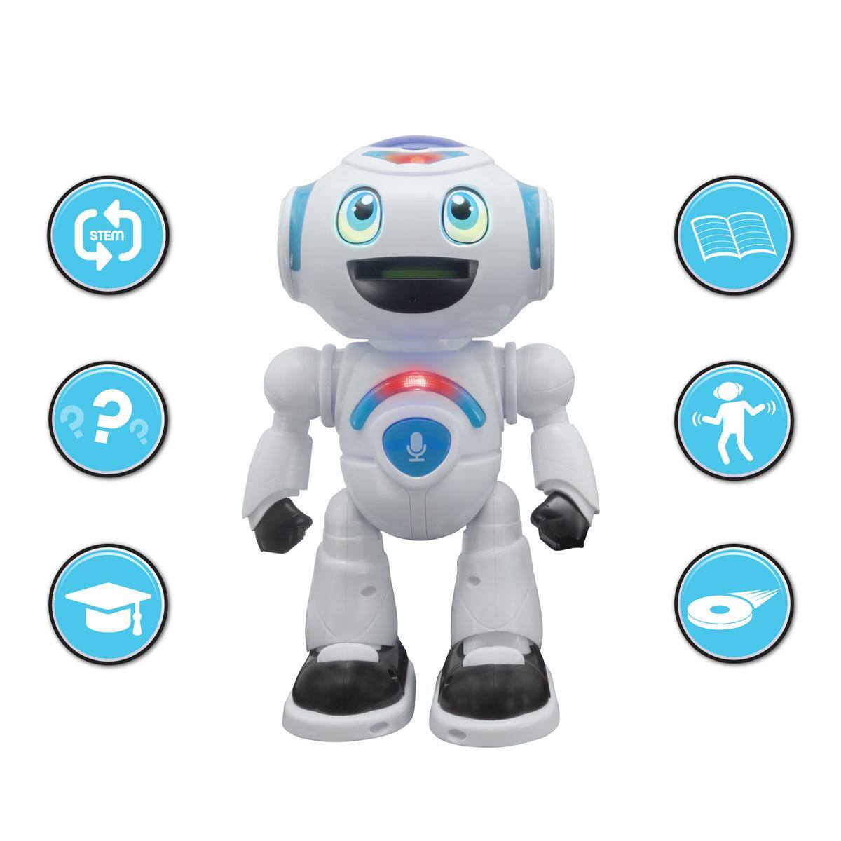 Alt View 3. Lexibook - POWERMAN® MASTER STEM Robot with Quiz, Music, Games, Disc Shooting incl remote control (English).