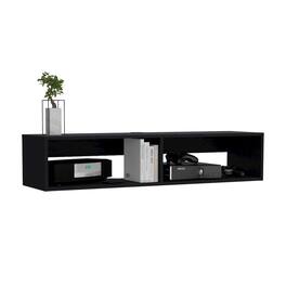 TuHome - Rockwood Floating TV Stand MDF - Black