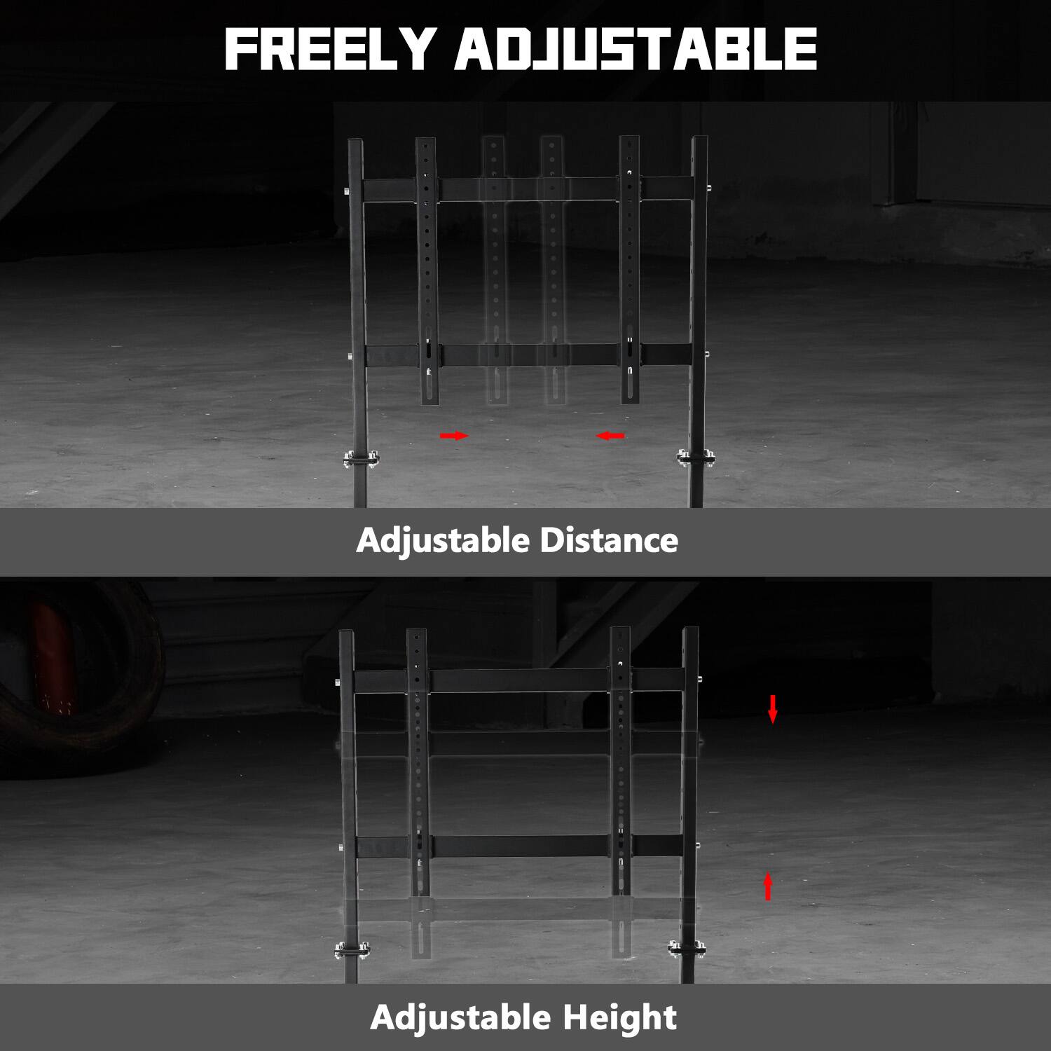 FREELY ADJUSTABLE

Adjustable Distance

Adjustable Height