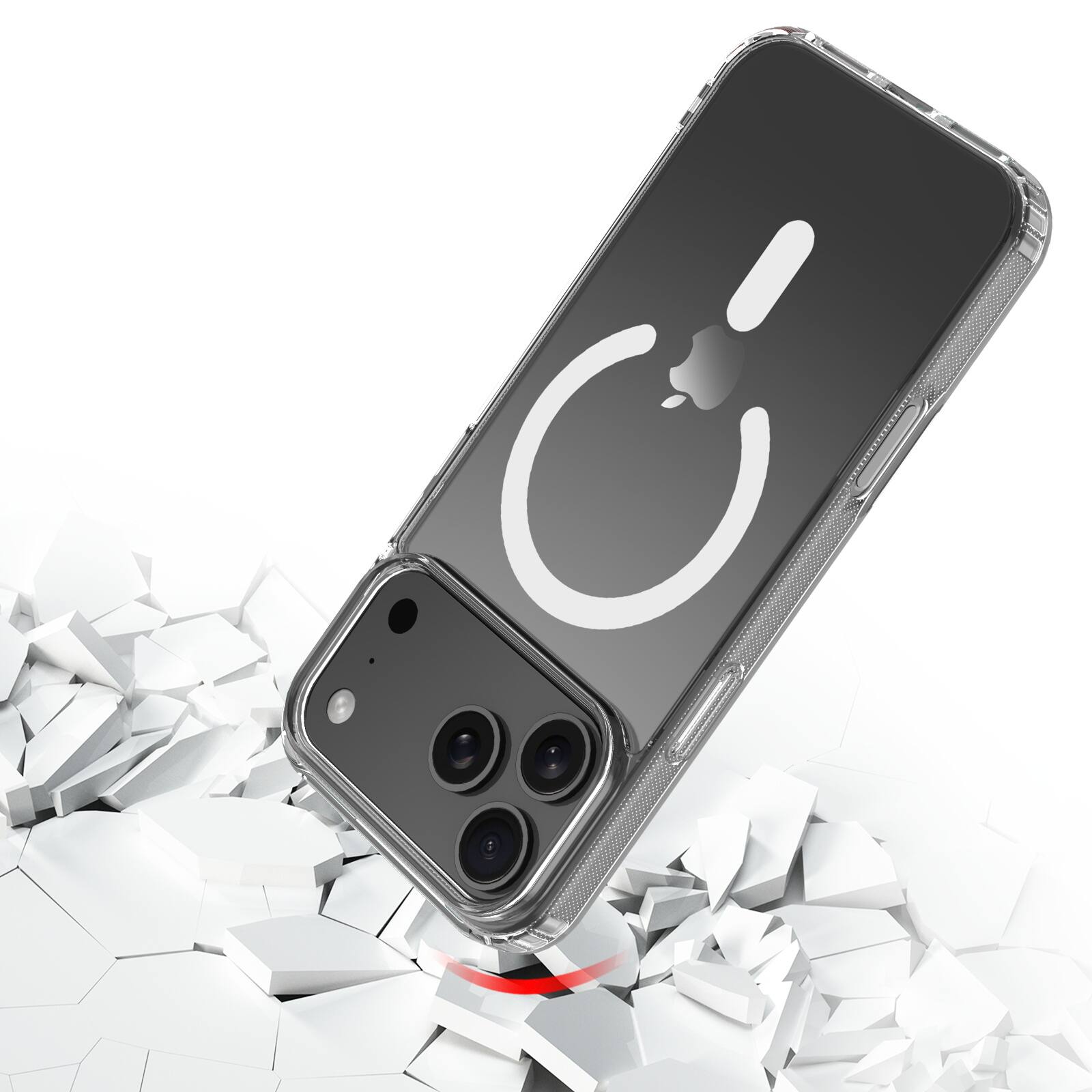 Alt View 3. BASELINE - baseline Clear Series MagSafe Case for Apple iPhone 17 Pro - Clear - White.