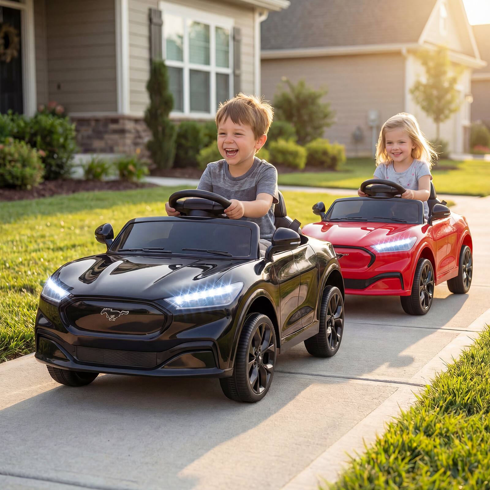 Alt View 1. Gymax - Gymax Licensed Ford Mach E Electric Vehicle w/Parent Control LED Lights Horn Music Black - Black.