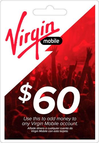  Virgin Mobile - $60 Top-Up Prepaid Card