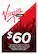 Front. Virgin Mobile - $60 Top-Up Prepaid Card.