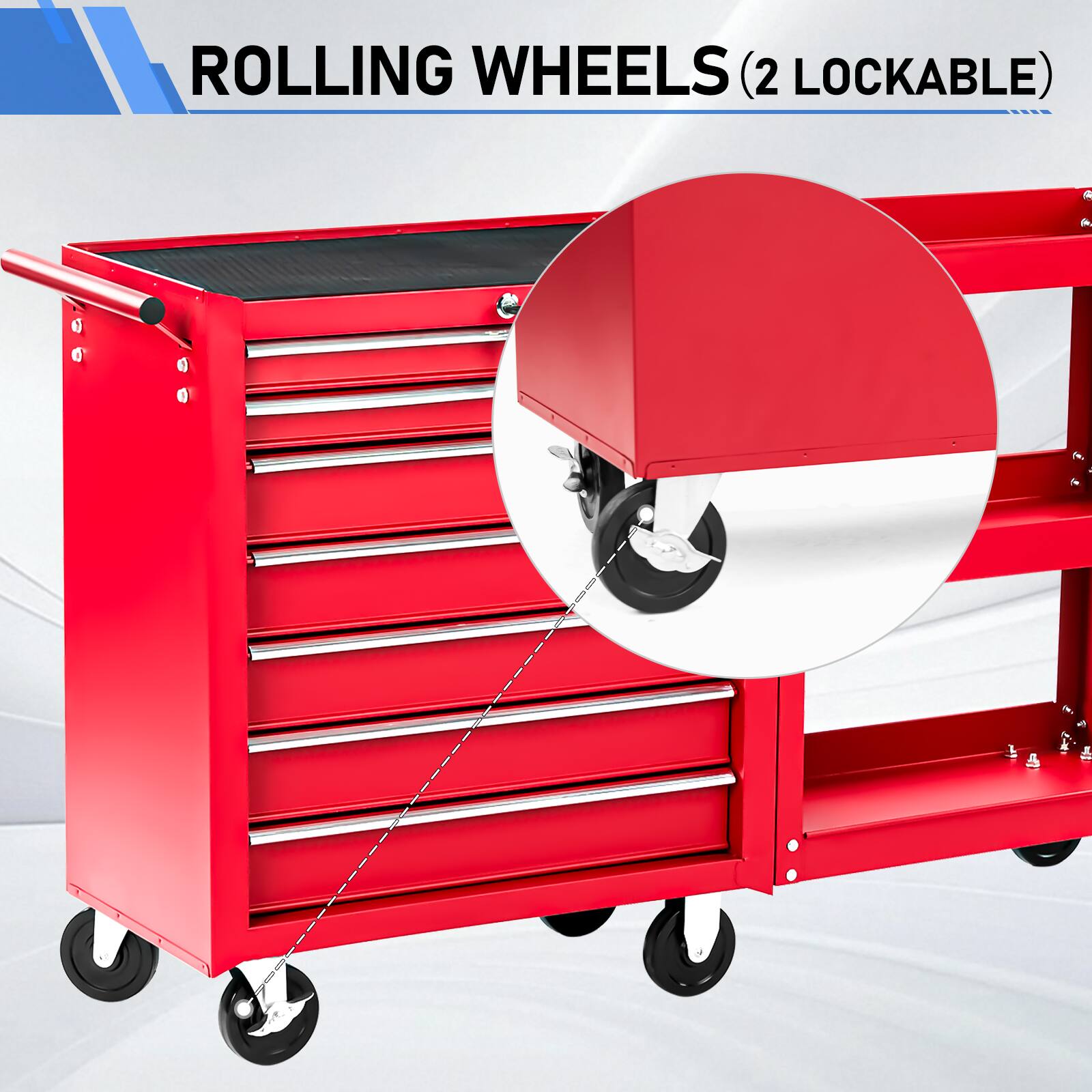 ROLLING WHEELS (2 LOCKABLE)