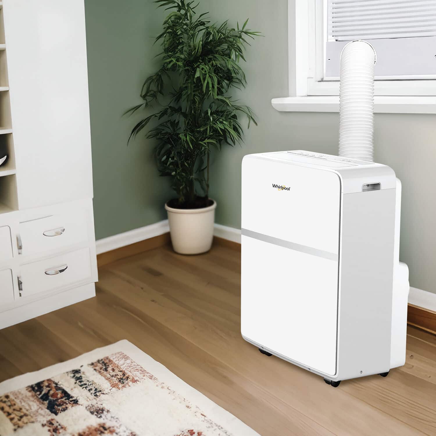 Alt View 15. Whirlpool - 200 Sq. Ft. 8,000 BTU Portable Air Conditioner - White.