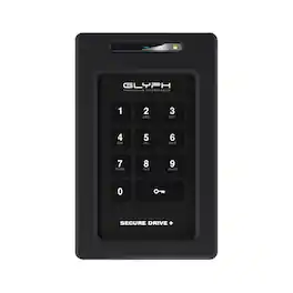 Glyph Technologies - SecureDrive+ 2TB USB 3.2 Gen 1 Encrypted External SSD with Keypad