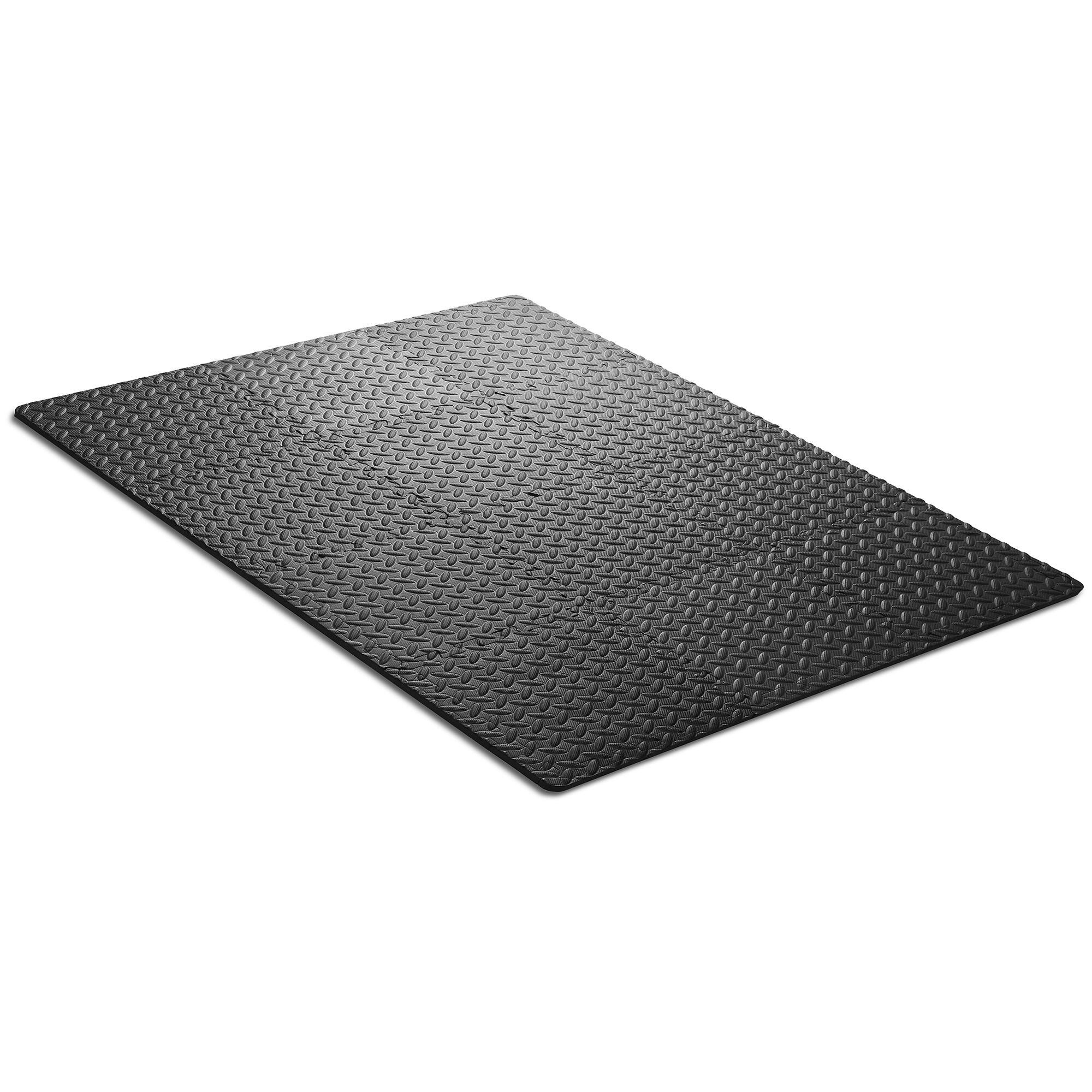 Alt View 2. Philosophy Gym - Exercise Flooring Mats - Foam Rubber Interlocking Puzzle Floor Tiles - Black.