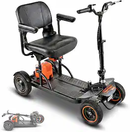 SuperHandy - Foldable Mobility Scooter - Black & Orange