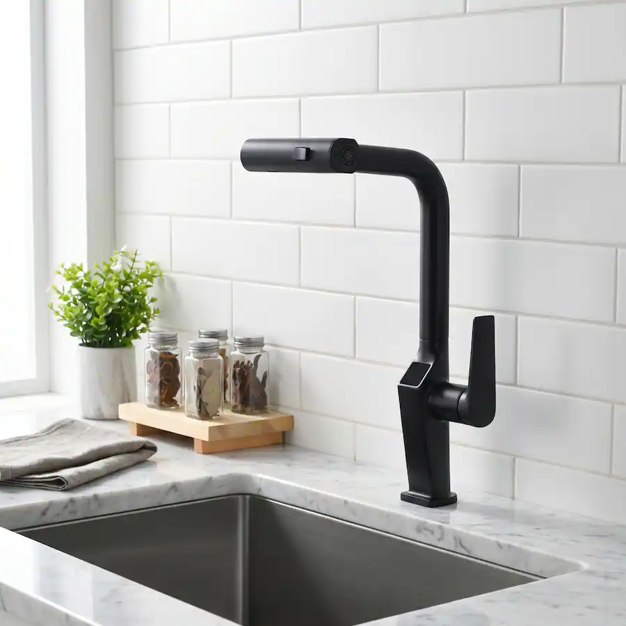 Matte Surface Function Boyel Living Touchless Kitchen Faucet with LED Display Motion Sensor ...