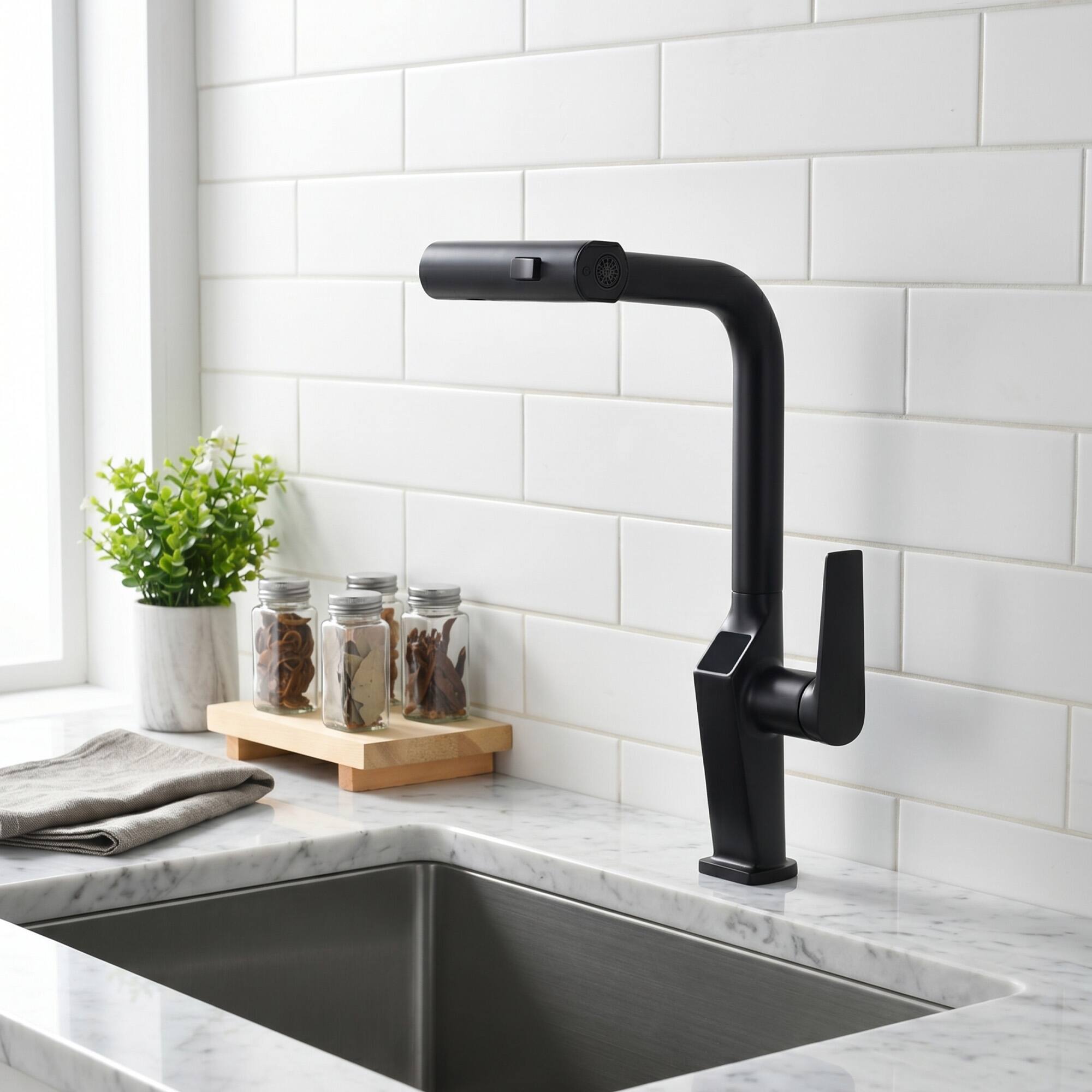 Boyel Living Touchless Kitchen Faucet with LED Display Motion Sensor ...
