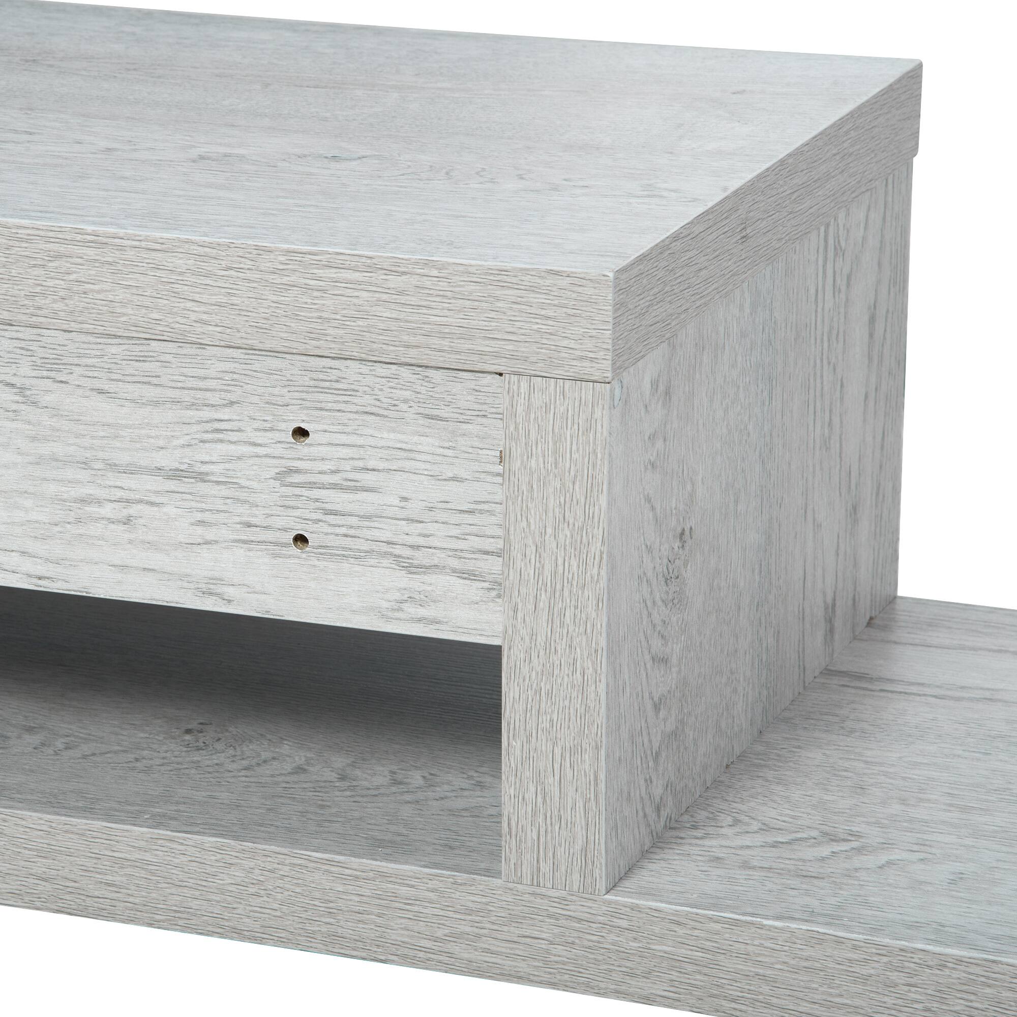 Alt View 7. Homcom - Wall Mounted Media Console, Floating Stand Component Shelf, Entertainment Center Unit - gray.