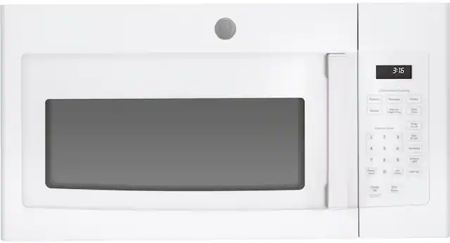 Front. GE - 1.6 Cu. Ft. Over-the-Range Microwave with Convenience Cooking Controls - White.