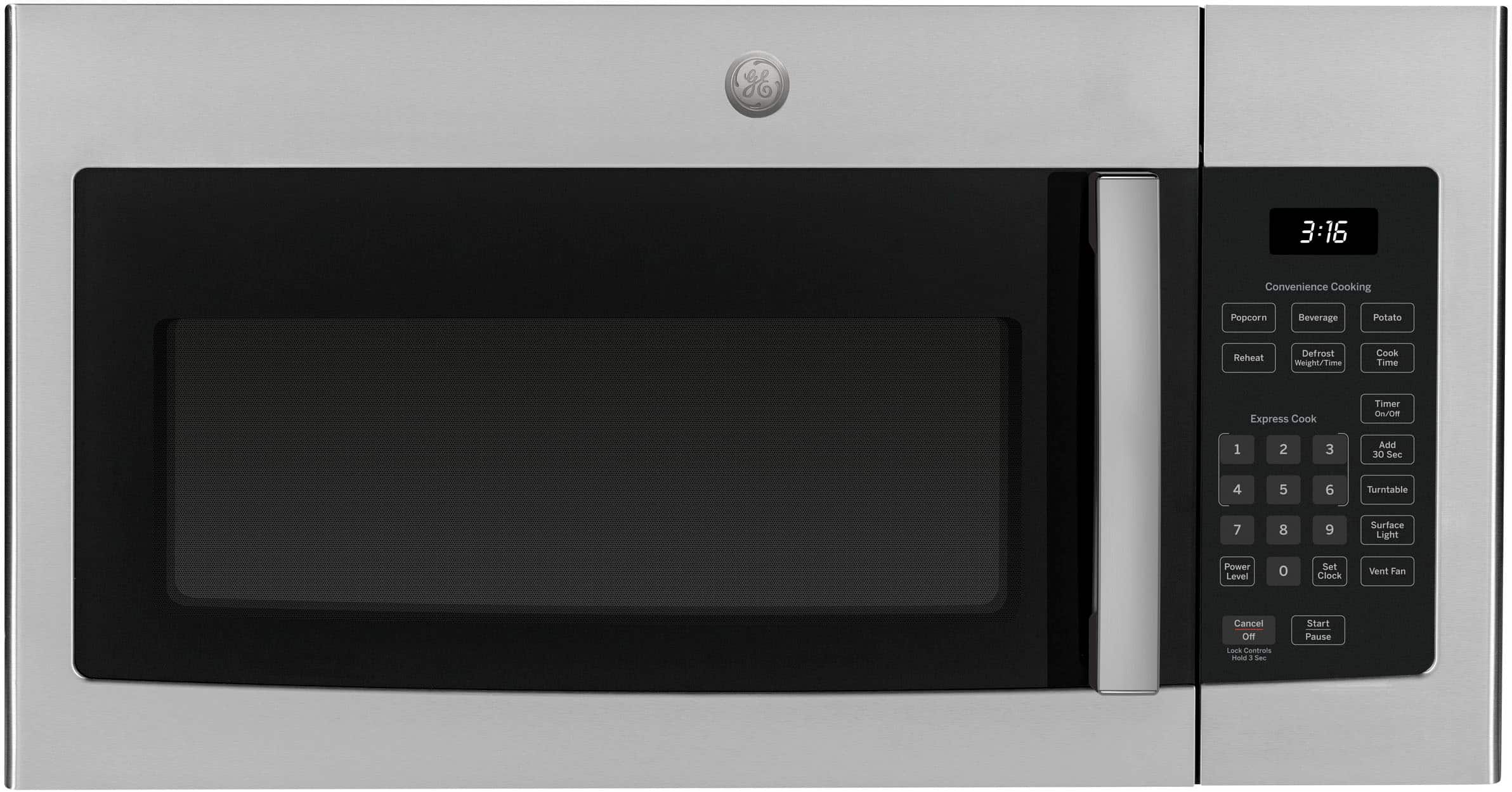 GE - 1.6 Cu. Ft. Over-the-Range Microwave with Convenience Cooking Controls - Stainless Steel